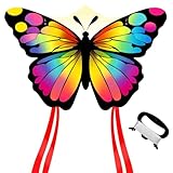 Schmetterling Drachen Kinder - Einleiner-Flugdrachen für Kinder ab 3 Jahren - Butterfly...