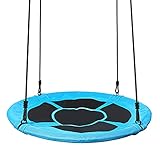 Yorbay Nestschaukel Tellerschaukel Kinder Rundschaukel Outdoor Ø 120 cm, Blau,...