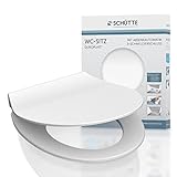 SCHÜTTE WC-Sitz SLIM mit Absenkautomatik und Schnellverschluss aus Duroplast,...