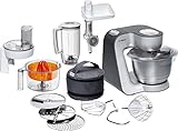 Bosch Küchenmaschine MUM5 Styline MUM56340, Schüssel 3,9 L, Mixer 1,25 L, Fleischwolf,...