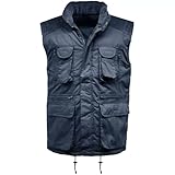 Herren-Weste aus Cord, Schultern, verstellbare Taille, Reißverschluss, mehrere Taschen,...