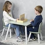 Kesper | Kindertisch mit 2 Stühlen, Material: Faserplatte, Maße: 55 x 55 x 45 cm, Farbe:...