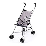 Bayer Design 30527AA Puppenbuggy, faltbar, Doppelrädern, grau, rosa,...