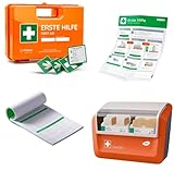 NEUE DIN 13157:2021 - Erste Hilfe Koffer inkl. Wandhalterung und Aufklebern -...