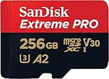 SanDisk Extreme PRO microSDXC UHS-I Speicherkarte 256 GB + Adapter & RescuePRO...