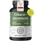 NATURE LOVE® Glucomannan aus der Konjak Wurzel - 120 Kapseln. - Hochdosiert -...