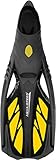 Aqua Speed - Schwimmflosse / Tauchflosse INOX (grau/gelb, 44/45)