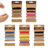 20 Farben Makramee Garn 1mm, Schnur für Armbänder Gewachste Baumwollschnur Band für...