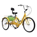 YEITBY Faltrad für Erwachsene, 24-Zoll-7-Gang-3R-Fahrrad, faltbares Dreirad, faltbares...
