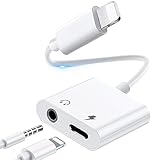 iPhone Kopfhörer Adapter und Laden,[MFi Zertifiziert] 2 in 1 Lightning auf 3.5 mm Klinke...