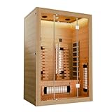 Artsauna Infrarotkabine Kiruna130 Premium mit Vollspektrum- & Flächenstrahler,...