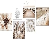 artpin® Moderne Poster Set - Bilder Wohnzimmer Deko Schlafzimmer - Pampas Wild...