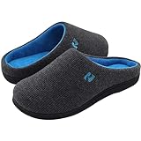 RockDove Herren Original Zweifarbige Hausschuhe mit Rückstellschaum,42/43 EU,Dunkelgrau...