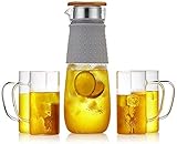 HJW Nützliche Wasserkocher Teekanne Tasse Teekanne Wasserkocher Glas Hochtemperatur...