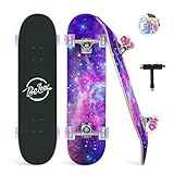 BELEEV Skateboard 31x8 Zoll Komplette Cruiser Skateboard für Kinder Jugendliche...