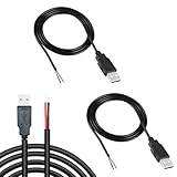 KARELLS USB Pigtail 2 Stück,2 Adriges USB 2.0-Kabel,2 m Langes USB Pigtail,2-poliger...
