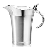 Premium Edelstahl Thermo Sauciere, Doppelt Isoliert Eleganter Silberner Thermo Sauciere...