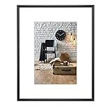 Hama Bilderrahmen Sevilla, DIN A4 (21 x 29,7 cm) mit Papier-Passepartout 15x20...
