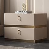 EALLEN Solid Wood Bedside Table, No Installation Required, Simple Modern Italian Style...