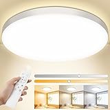 Deckenlampe LED Deckenleuchte Flach Dimmbar mit Fernbedienung, 3000K~6500K, 24W,...