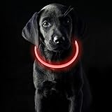 Coolzon LED Leuchthalsband Hundehalsband Aufladbar, Wasserdicht Halsband Hund 3 Modi,...
