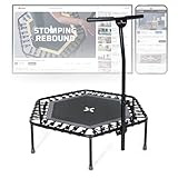 SportPlus Fitness Trampolin für zuhause, mit Haltestange (5-Fach...