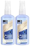 Schwarzkopf Blonde Aufheller S1 Stufe 3 (2x 125 ml), Aufhellspray zum Haare aufhellen um...