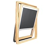 Avosdim VELUX kompatibel Verdunklungs-Rollo für Dachfenster, Anthrazitgrau, CK04