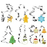 Joyoldelf Ausstechformen Weihnachten Edelstahl Ausstecher Set für Fondant Sandwiches Brot...