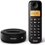 Philips DECT Telefon D1651B/01 - Schnurloses Telefon mit Anrufbeantworter -...
