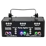 Discolicht Partylicht mit Fernbedienung 21-Augen LED RGB Licht DJ Musikgesteuert Disco...