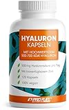 Hyaluron Kapseln 120x - optimal hochdosiert mit 500 mg Hyaluron pro Tag -...