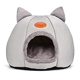 BeerMmay Katzenbett für Hunde Katzen mit abnehmbarem und waschbarem Kissen,...