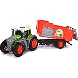 Dickie Toys - Fendt Traktor mit Anhänger (26 cm) - Traktor-Spielzeug für Kinder ab 3...