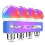Govee Smart Glühbirne E27, WLAN Lampe RGBWW dimmbare mit 16 Millionen Farben,...