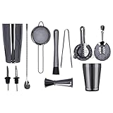 Cocktail-Shaker-Set, Martini-Shaker, Heim-Cocktail-Shaker-Set, 11-teiliges...