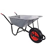 GARMIO® Schubkarre 85 Liter bis 160kg Tragfähigkeit Garten Bauschubkarre,...