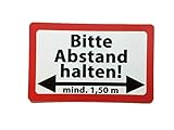 Bitte Abstand halten 2 Schilder magnetisch und selbstklebend Aufkleber 8,6 cm x...