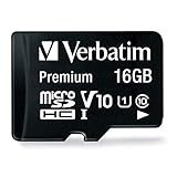 Verbatim Premium Micro SDHC Speicherkarte mit Adapter, 16 GB, Datenspeicher für Foto- und...