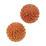 ERINGOGO 2Stücke Durian Förmige Holzhandmassagenbälle Fitnesskugeln Für Handtraining...