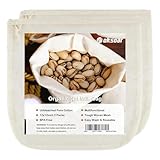 Nussmilchbeutel zum Sieben, wiederverwendbar (2er-Pack), Bio-Käsetuch,...