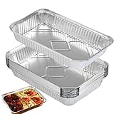 FOCCTS 25 Stück Aluminium-Tropfschalen, Aluschalen 31 x 21 cm, 2200 ml,...