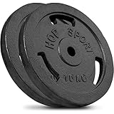 Hop-Sport 20 kg Gusseisen Hantelscheiben 30mm Set 4 x 5 kg / 2 x 10 kg - Guss Gewichte...