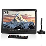 August 10“ tragbarer HD Fernseher mit DVD Player&integriertem Akku DA383-DVB-T2 mini LCD...