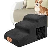 MASTERTOP Hundetreppe 3 Stufen, Hochdichter Schwamm Haustiertreppe Hundetreppe...