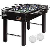 GAMES PLANET Tischfussball „Glasgow“, 5 Dekore: Holz/Schwarz/Blau/Soccer/Weiß, inkl....