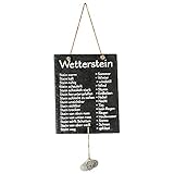 Cepewa Wetterstation Stein auf Schiefertafel Wettertafel Schild Tafel beschriftet 20 x 25...