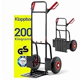 Pallit Sackkarre klappbar 200 kg Stahl ergonomischer Transportwagen Diablo-F für Lager,...