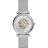 FOSSIL Damenuhr Carlie, 35 mm Gehäusegröße, Automatikwerk,...