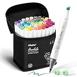 Ohuhu Marker Stifte Set, Pinsel Marker Stift mit 48 Farben Doppelseitige...